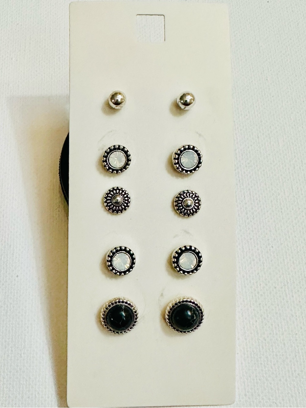 5 Pair Stud Earring Set